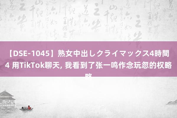 【DSE-1045】熟女中出しクライマックス4時間 4 用TikTok聊天, 我看到了张一鸣作念玩忽的权略