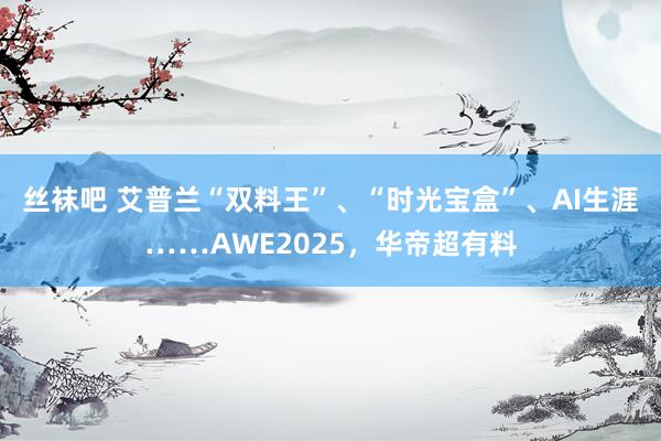 丝袜吧 艾普兰“双料王”、“时光宝盒”、AI生涯……AWE2025，华帝超有料