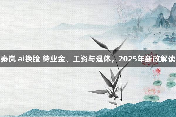 秦岚 ai换脸 待业金、工资与退休，2025年新政解读